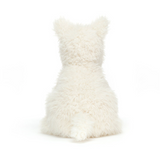 White fluffy pillow on a white background