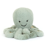Plush octopus toy on a white background