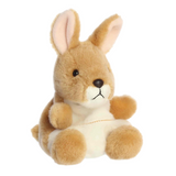 Plush toy kangaroo on a white background