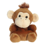 Plush monkey toy on a white background