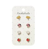 Set of earrings on a Rockahula branded card
