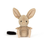 Plush toy rabbit with long ears on a white background