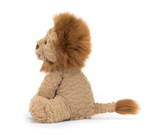 Stuffed lion toy on a white background