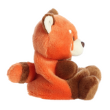 Plush toy raccoon on a white background