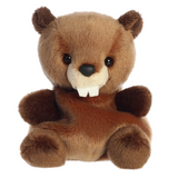 Plush toy otter on a white background