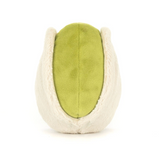 Green and white textured ball on a white background