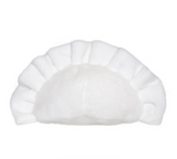 White shower cap on a white background