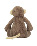 Stuffed monkey toy on a white background