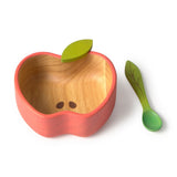 Oli & Carol Pepa the Apple wooden baby bowl and spoon set
