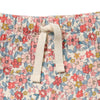 Floral patterned fabric with a tie detail on a white background