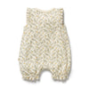 Baby romper with floral pattern on a white background