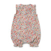 Floral baby romper on a white background