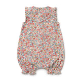 Floral baby romper on a white background