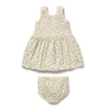 Lemon Leaf Organic Dress Set – Wilson and Frenchy Baby Girl Organic Cotton Outfit with Bloomer