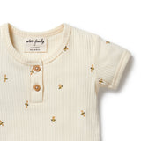 Bee Mine Organic Henley Bodysuit