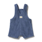 Blue children's romper on a white background