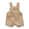 Beige romper with sun pattern on a white background