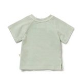 Light green t-shirt on a white background