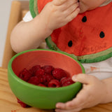 Oli & Carol Wally the Watermelon wooden baby bowl and spoon set