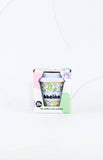 Takeaway coffee cup with colorful design and 'bbeeino' branding on a white background