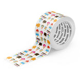 Roll of decorative tape with ice cream cone pattern on a white background