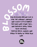 BBCino Reusable Cup – Blossom 240ml | Large Babyccino Cup with Silicone Lid in Lilac Floral Design