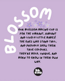 Soft purple toddler café cup with blossom pattern