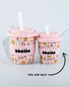 BBCino Reusable Cup – Tough Cookie Pink 120ml | Babyccino Cup with Silicone Lid