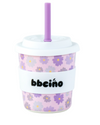 BBCino Reusable Cup – Blossom 240ml | Large Babyccino Cup with Silicone Lid in Lilac Floral Design