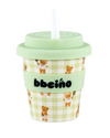 BBCino Cub babyccino cup 120ml green gingham teddy bear print