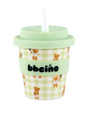 BBCino Cub babyccino cup 120ml green gingham teddy bear print