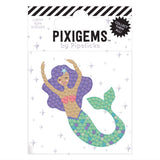 Packaging of Pixigems by Pipsticks with a mermaid design on a white background