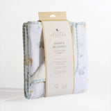 Living Textiles sherpa blanket with packaging on a white background