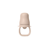 A single PIPS baby teething ring in a matte, light beige color, shown against a solid white background.