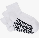 Bonds 3pk Socks White 1/4 Crew