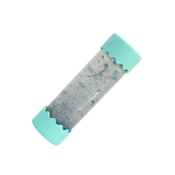 Roll of sandpaper with turquoise edges on a white background
