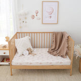 Snuggle Hunny Up & Away Organic Fitted Cot Sheet | GOTS Organic Cotton Baby Bedding