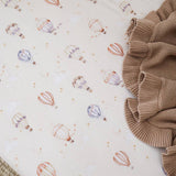 Snuggle Hunny Up & Away Organic Fitted Cot Sheet | GOTS Organic Cotton Baby Bedding