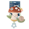 Plush toy with mushroom design and snail, branded 'Itzy Ritzy', on a white background.