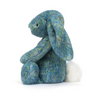 Tri-colour plush bunny pink green blue by Jellycat