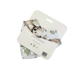 Product packaging with a bear design on a white background