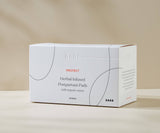 Box of Bare Herbal Infused Postpartum Pads on a beige background