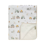 Jersey Sherpa Blanket - Tractor Ride