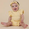 Sunlight Short Sleeve Organic Bodysuit with Frill