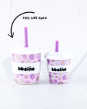 BBCino Reusable Cup – Blossom 240ml | Large Babyccino Cup with Silicone Lid in Lilac Floral Design