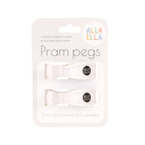 Pram pegs in packaging with 'All4Ella' branding on a white background
