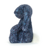 Blue textured plush bunny toy on a white background