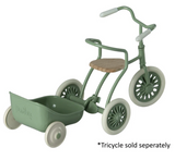 Miniature Maileg bike trailer in green