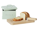 Maileg Miniature Bread Box | Dollhouse Kitchen Accessory with Loaf and Slicer