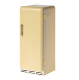 Maileg miniature yellow fridge with retro style for dollhouse